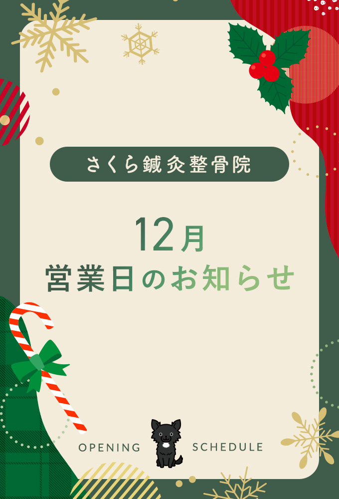 12月営業日のお知らせ（PC）